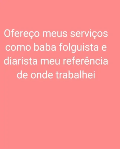 Babá folguista diarista
