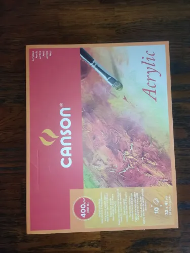Bloco papel Canson 400g acrylic 10 folhas 32x41cm