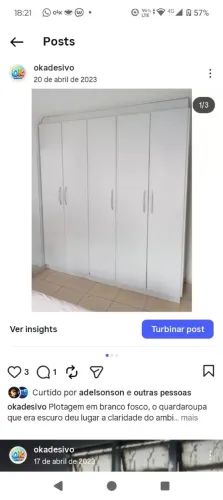 Plotagem de  guarda roupa 