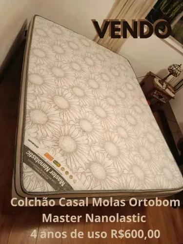 Colchão de casal de mola da Ortobom Master Nanolastic - 4 anos de uso