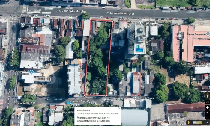 Terreno na Leonardo Malcher 3.000m2 fundos para Simão Bolivar. A poucos metros do SEBRAE