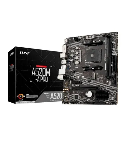 Placa-Mãe MSI A520M-A PRO. /COM WINDOWS ATIVADO E ADAPTADOR WIFI/