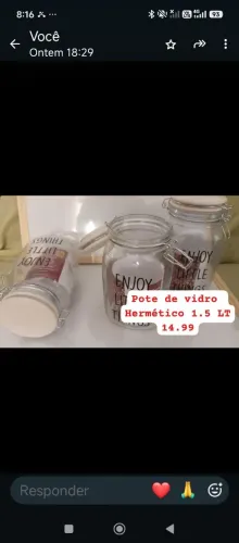 Pote hermético de vidro 1.5 LT 