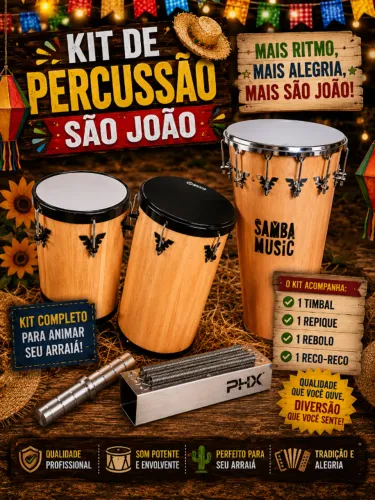 KIT COMPLETO DE PERCUSSÃO PARA SEU ARRAIÁ ?
