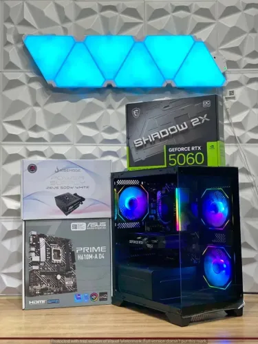PC GAMER CORE I5 12500/ H610M ASUS PRIME/ RTX 5060 MSI 8GB 12X SEM JUROS