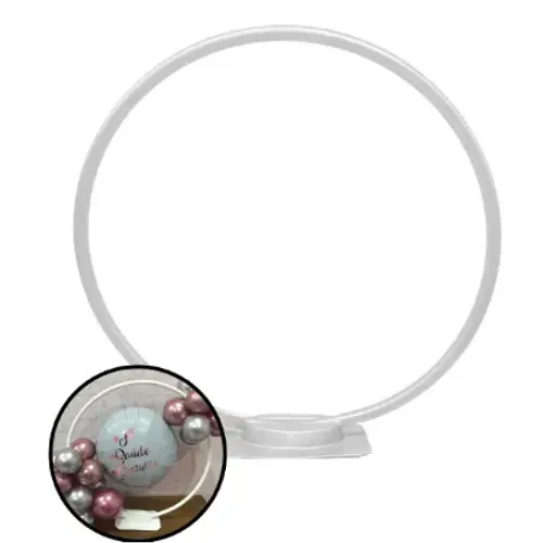 ARCO DE MESA PARA/ BALAO BAMBOLÊ 54 CM - CINZA - C/ 10 UNIDADES