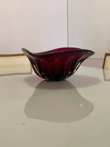 Murano Vermelho Rubi - Centro de Mesa - Vaso decorativo