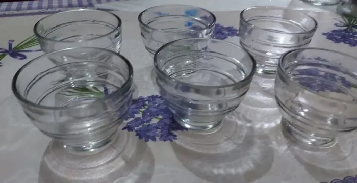conjunto de sobremesa de vidro