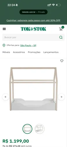 CAMA MONTESSORI JÚNIOR 78 CM PIN PLAY