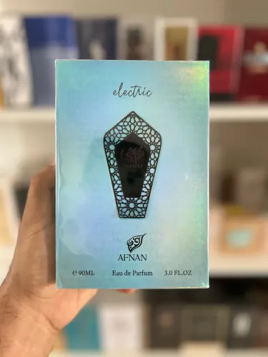 Turathi Electric Afnan EDP Perfume Árabe Compartilhável 90ml LACRADO