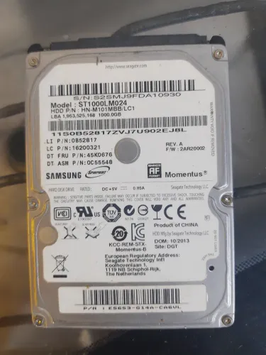 Hd notebook 1tb Samsung