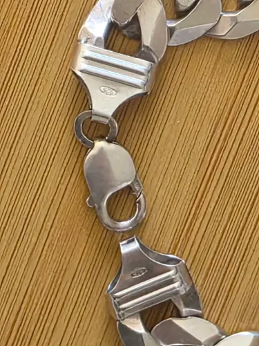 VENDO UMA PULSEIRA DE PRATA ITALIANA 925 DE 54.87 GRAMAS DE 16MM GRUME 