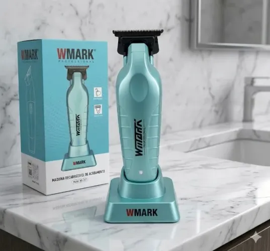 Maquina de Acabamento Wmark NG317 7000RPM Azul com Base e USB-C
