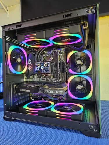 Pc Gamer Ryzen 5, RTX 3060 Ti, 32GB DDR4, NVME 500GB, Water Cooler, Fonte Full Modular