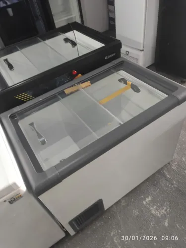Bh Freezer horizontal tampa de vidro sorvete