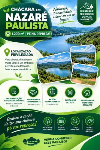 Seu novo refúgio em Nazaré Paulista: 1.200 m² para construir o projeto dos seus sonhos!