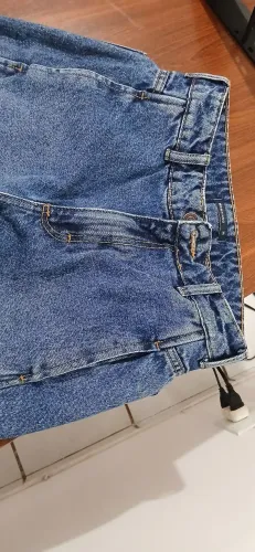 Calça jeans Wide Leg feminina, tamanho 36