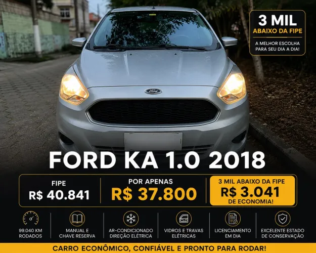Ford KA 1.0 Se/se Plus Tivct Flex 5P 2018