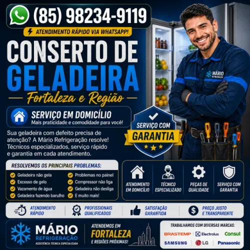 Recarga de Gás de Geladeira em Fortaleza