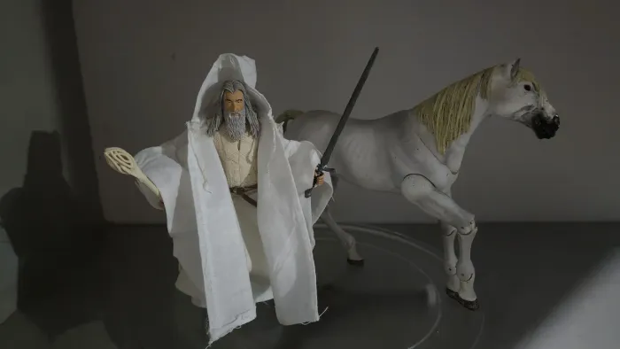 Lord Rings Gandalf Cavalo Shadowfax Toy Biz Collector