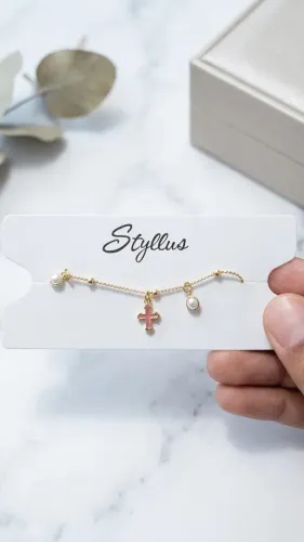 Pulseira Feminina Pingente Cruz