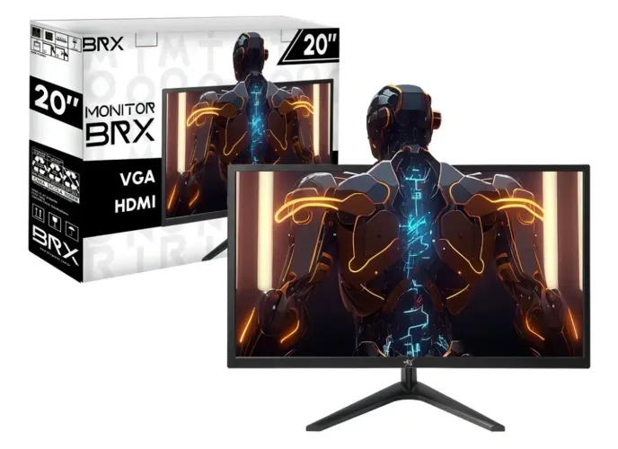 Monitor Led 20 Polegadas Hd Preto Hdmi vga vesa Brazilpc