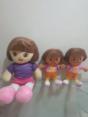 3 Boneco de Pelúcia Dora Aventureira - Personagem Infantil