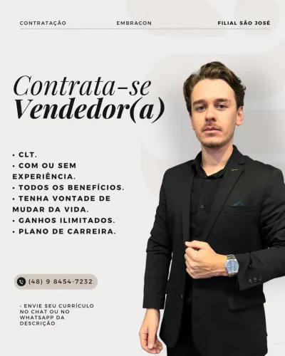 VAGA PARA VENDEDOR(A)