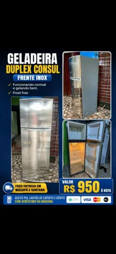Vendo geladeira consul funcionando perfeitamente inox lindo