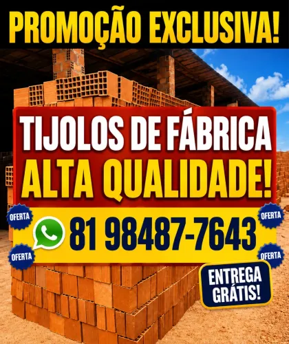 Tijolo tijolos! Direto de fábrica - Pagamento na entrega