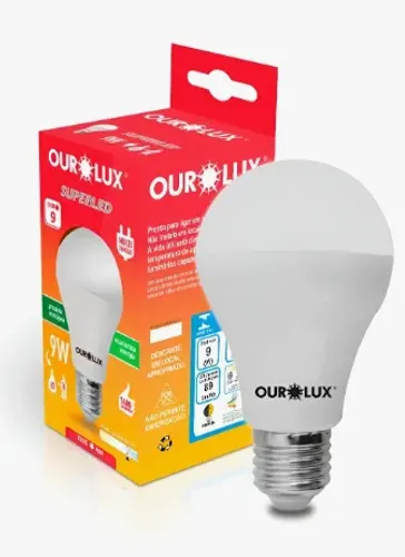 LAMPADA 9W SUPER LED OUROLUX BIVOLT
