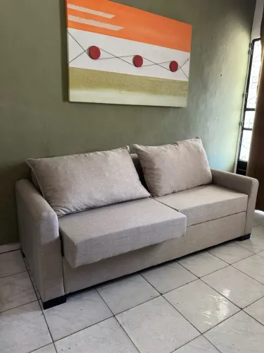 Sofá retrátil em Linho - Novo