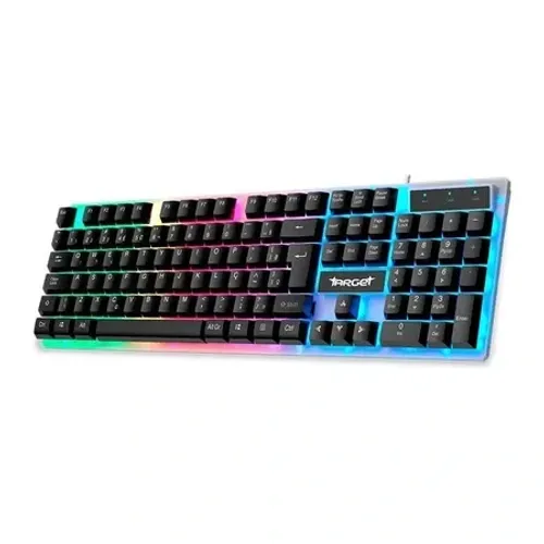 Teclado Gamer TGT M60 A1, Rainbow, ABNT2, Branco, TGT-M60A1-RBW01.
