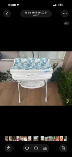 Banheira com suporte para bebê 