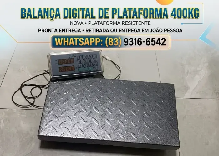 Balança ate 400kg- industrial de plataforma livre
