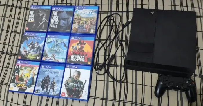 PS4 + 9 Jogos + Controle Original | Sem Defeitos | Só Ligar e Jogar