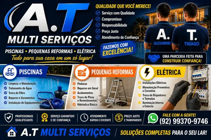 Problemas com Elétrica ou Reparos? A.T Multi Serviços Resolve para Você!