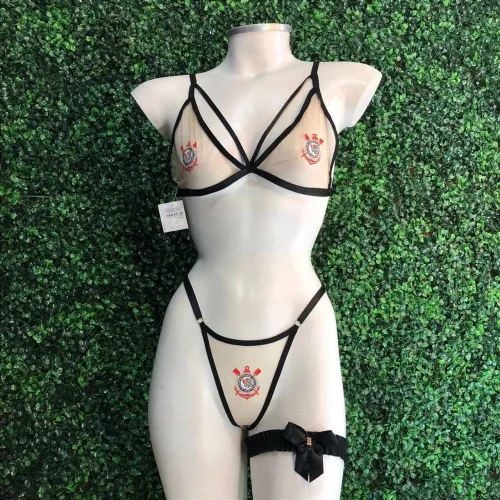 Conjunto Ligerie Times Tule- CORINTHIANS