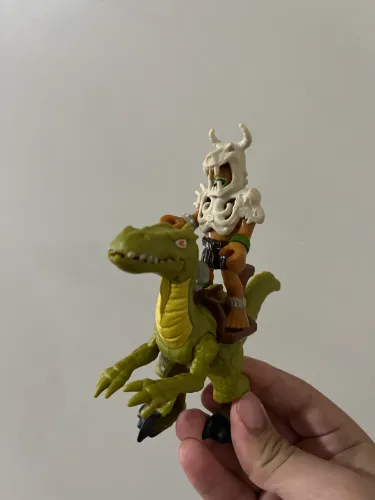 Imaginext Dinossauro Velociraptor + Guerreiro Bone Tribe