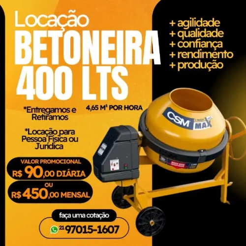 Locação de Betoneira