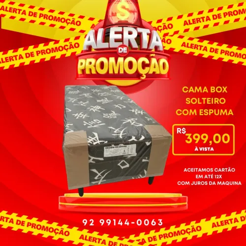 Cama box solteiro com espuma a pronta entrega
