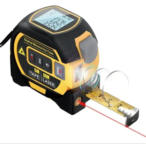 Trena a Laser Digital Multifuncional Fita Métrica 3 em 1 BOMVINK BOM-6541