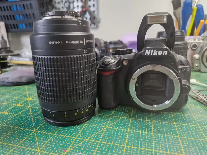 nikon d3100 + 70-300 defeito