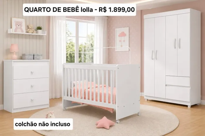 Quarto de bebê Lolla Completo.
