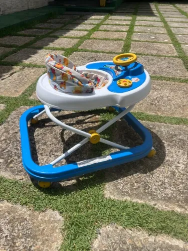 Andador Bebê Styll Baby Azul Interativo com Sons - Ótimo Estado