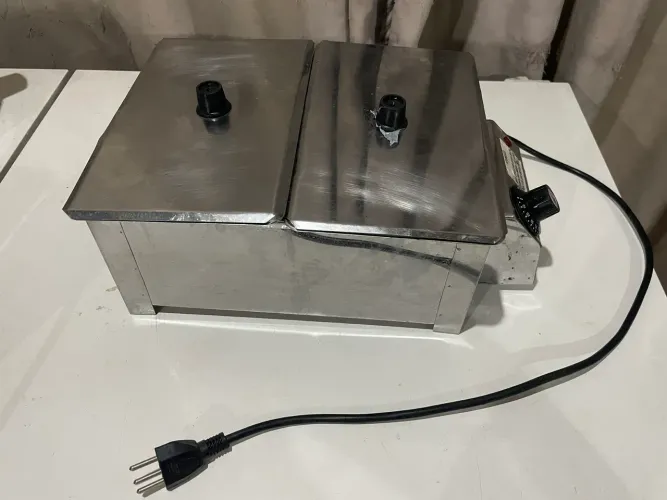 Rechaud Elétrico Molheira Inox 2 Cubas 5kg Profissional