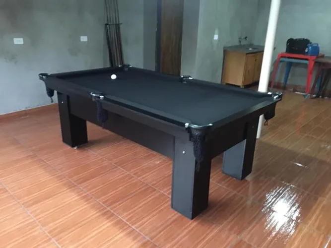 Mesa de Bilhar Preta Tecido Preto 2,30 x 1,30 Pedra de Ardósia