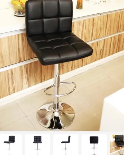 Banqueta Giratória com Encosto Quadrado