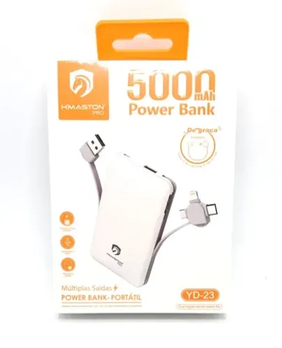 Carregador Portátil Power Bank 5000mah Com Múltiplas Saidas H'maston Yd-23 Nova na Caixa  