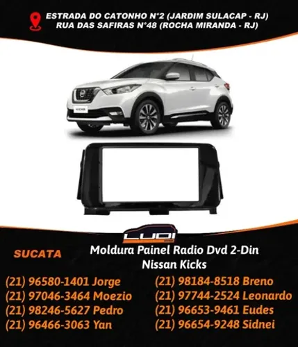 Moldura Painel Radio Dvd 2-Din Nissan Kicks